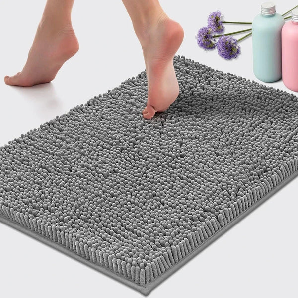 Chenille Washable Non-Slip Extra Soft Absorbent Bath Rugs