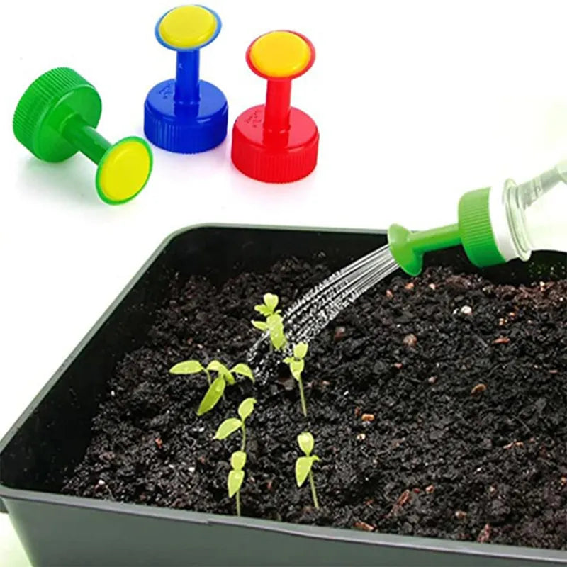 Plant Watering Spray-Head Attachment That Fits Soft Drink Bottles.