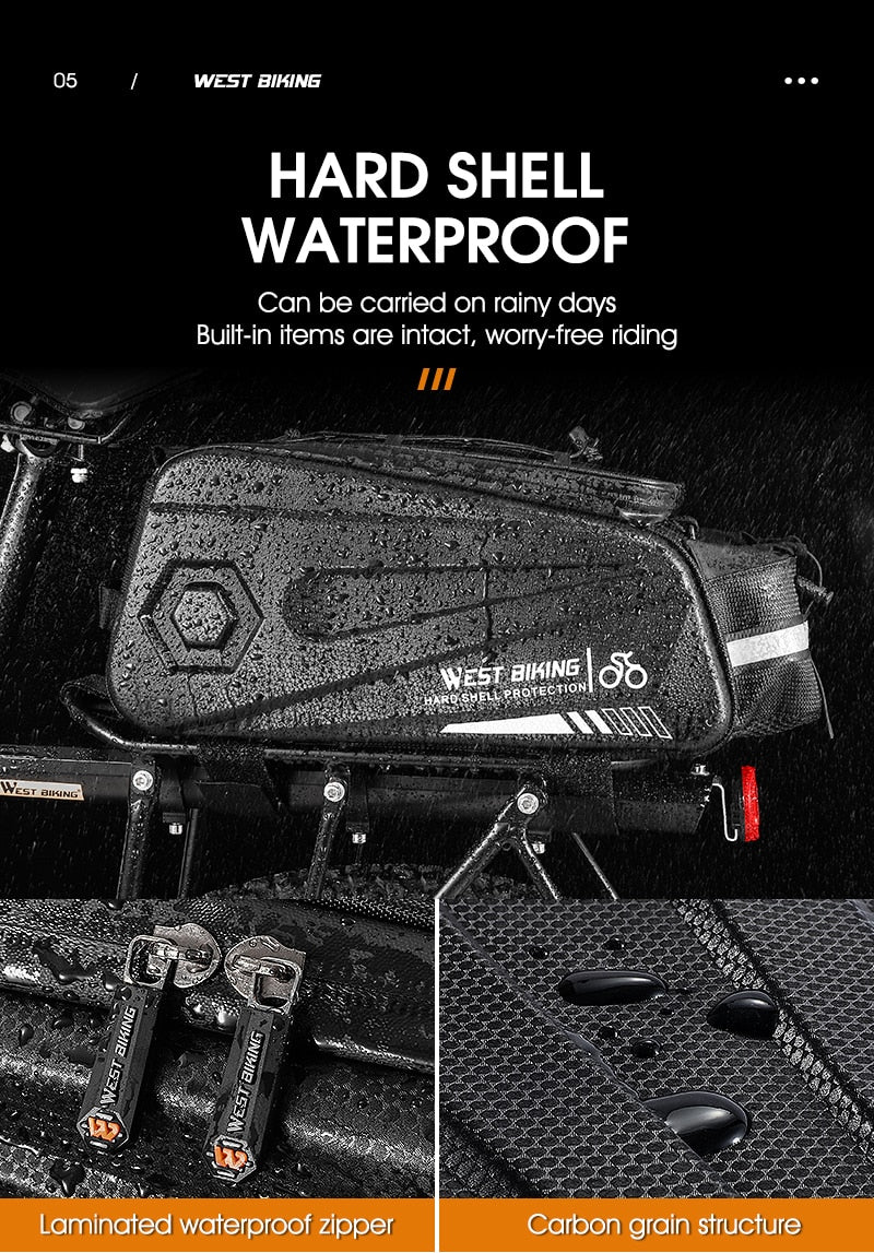 Waterproof 3 in 1rear bike bag. Reflective, 20L capacity