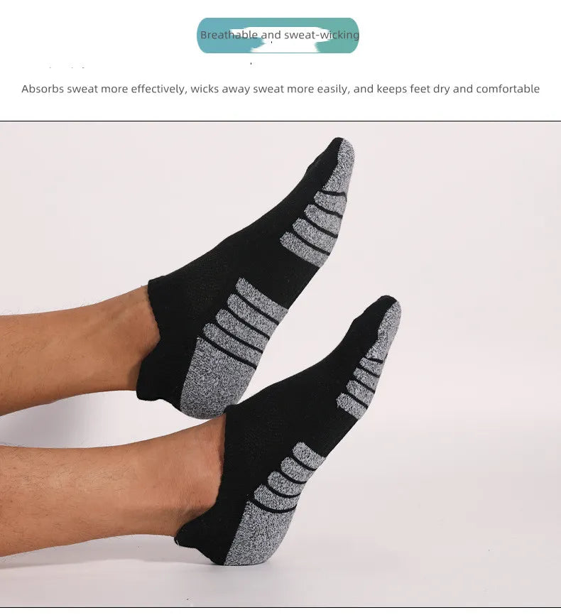 Non-slip sweat-absorbing Cotton breathable sports socks