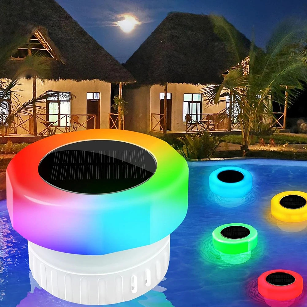Solar Floating Chlorine 3 Inch Dispenser with Colorful Light