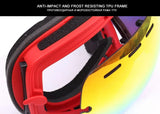 X-TIGER Double Layer, Anti-fog, UV Protection Ski Goggles.