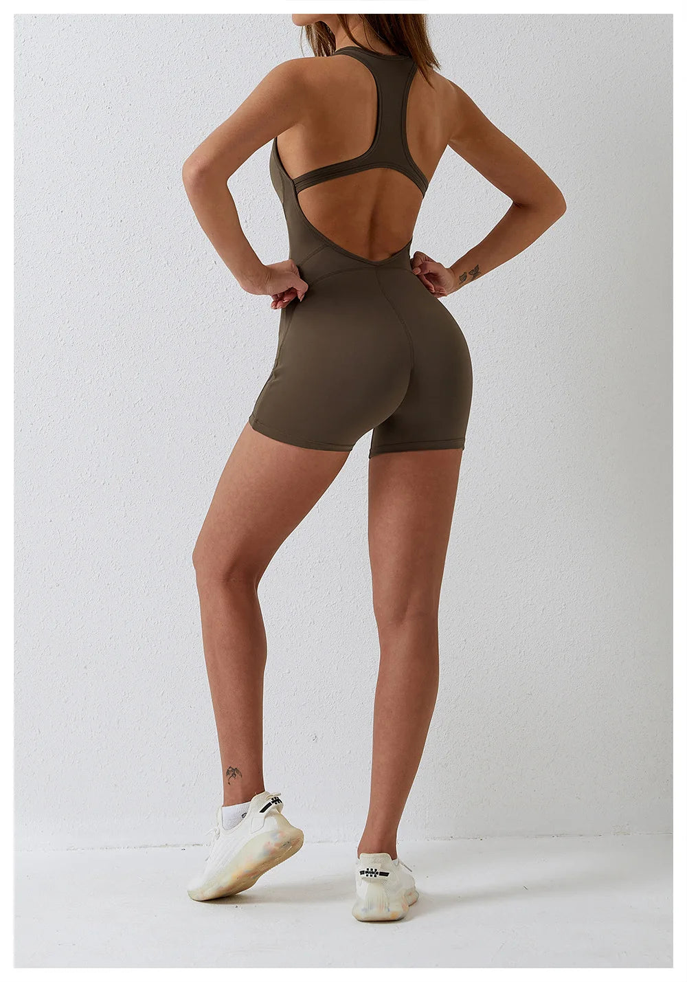 Women's Sleeveless One-piece Jumpsuit Fitness Bodysuit