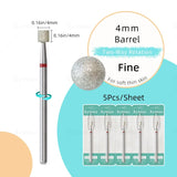 HYTOOS 5Pcs/Set Diamond Nail Drill Bits To Clean Cuticles And Nails