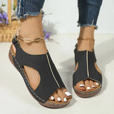 Ladies Platform Synthetic Leather Casual Sandals