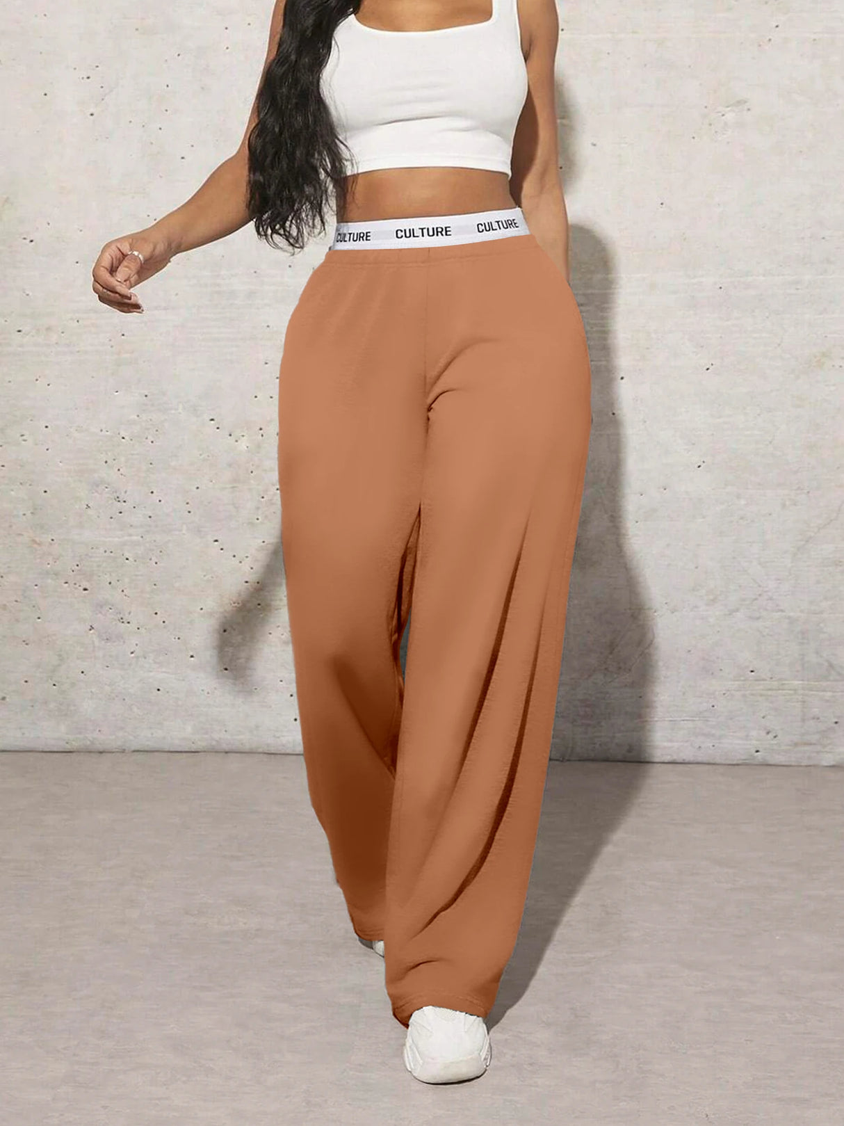 High Waisted Tummy Control Wide Leg Sweatpants