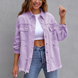 Women's Mid Length Denim Jacket.