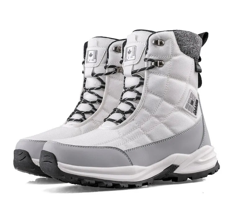Men's Waterproof High-top/Plush Hiking Snow Boots