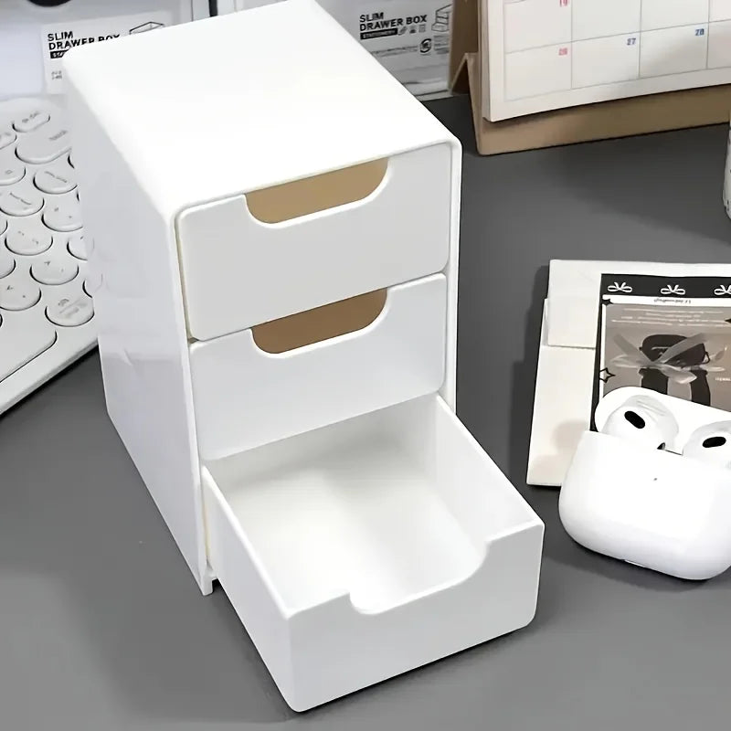 Chic 3-Tier Desk Organizer with Drawers