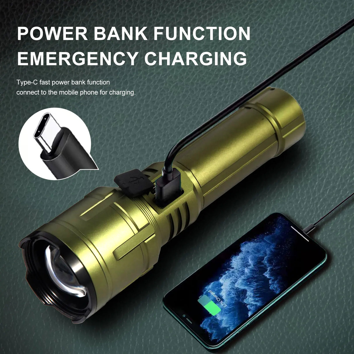 Shan bao Customized 3000LM Waterproof Flashlight With Zoom options