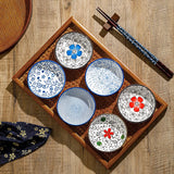 6pcs Japanese Mini Ceramic Decorative Plates For Dipping Sauces