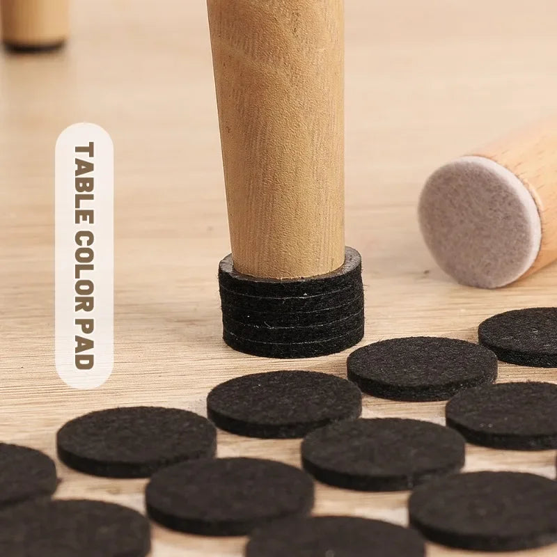 18/180Pcs  Round/Square Felt Adhesive Non-Slip Furniture Pads