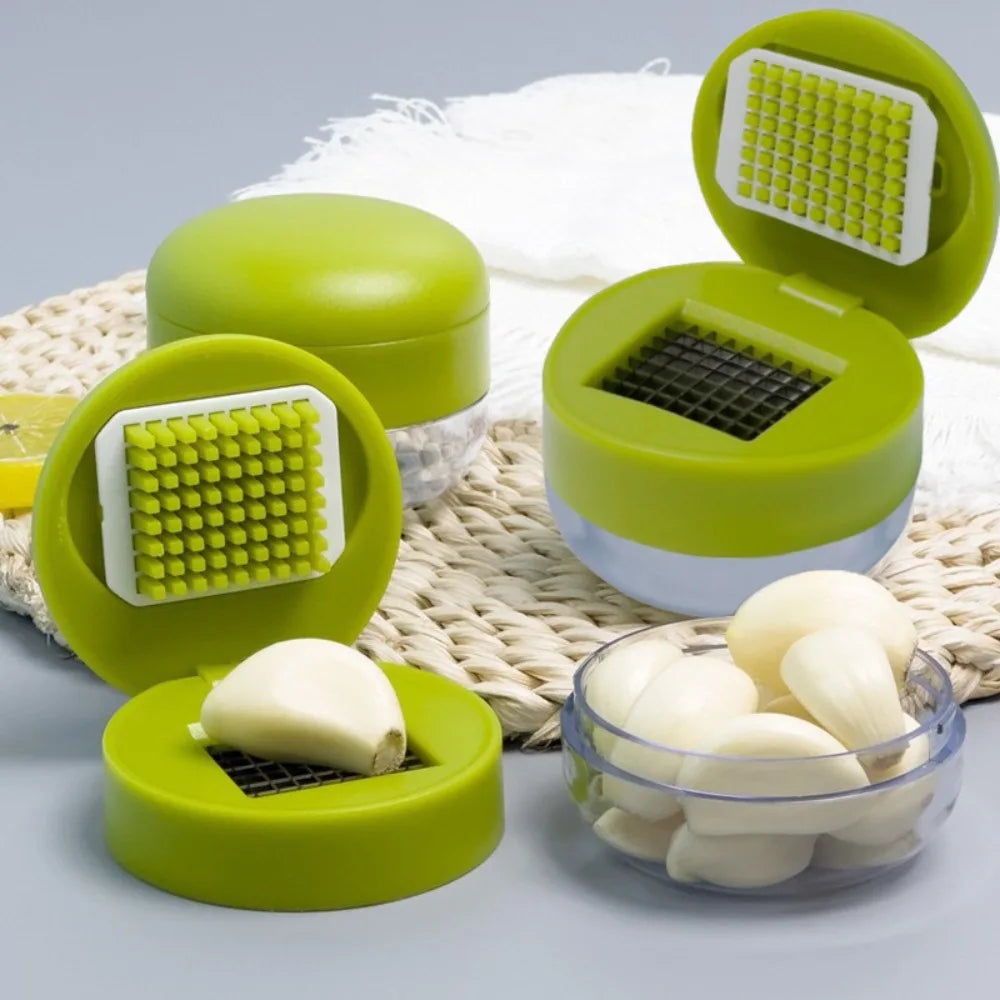 Mini Garlic Press Chopper with Storage Box