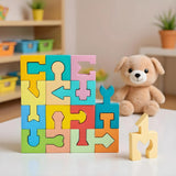 16 Pieces Wooden Jigsaw Puzzle for Boys Girls Ages 4-6