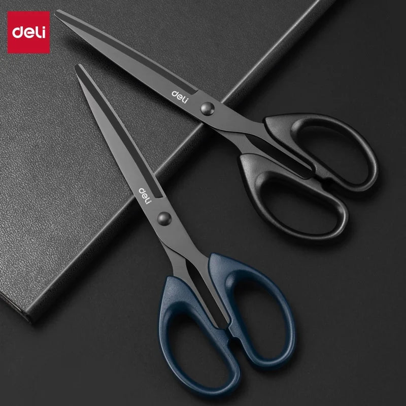 DELI Stainless Steel180mm Heavy Duty Scissors With Black Blade