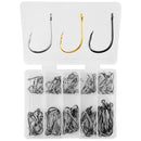 Aorace 100Pcs carbon steel circle fishing hooks.