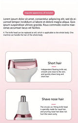 4-in-1 Ladies Multifunctional Electric USB Charging Hair Remover