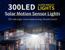300 LED Motion Sensor Solar Outdoor Waterproof Garden Lights.