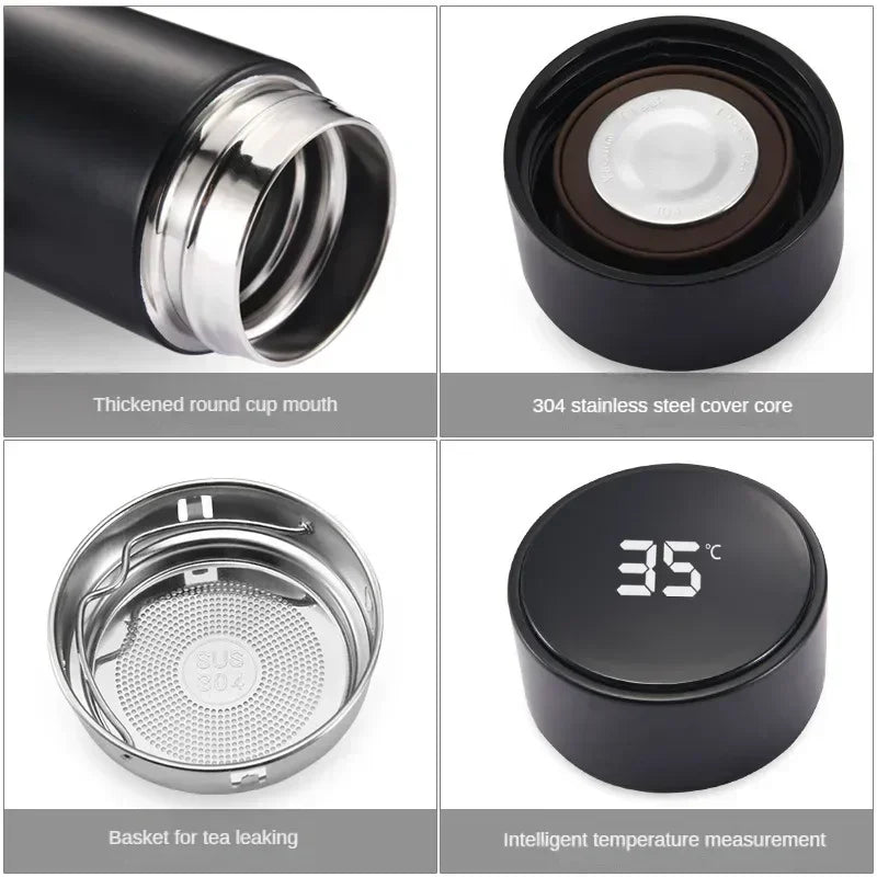 500ml Stainless Steel Thermos Bottle with LED Digital Temperature Display