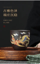 1pcs Tea Cup Changes Color In Hot Water To Dragon Or Phoenix