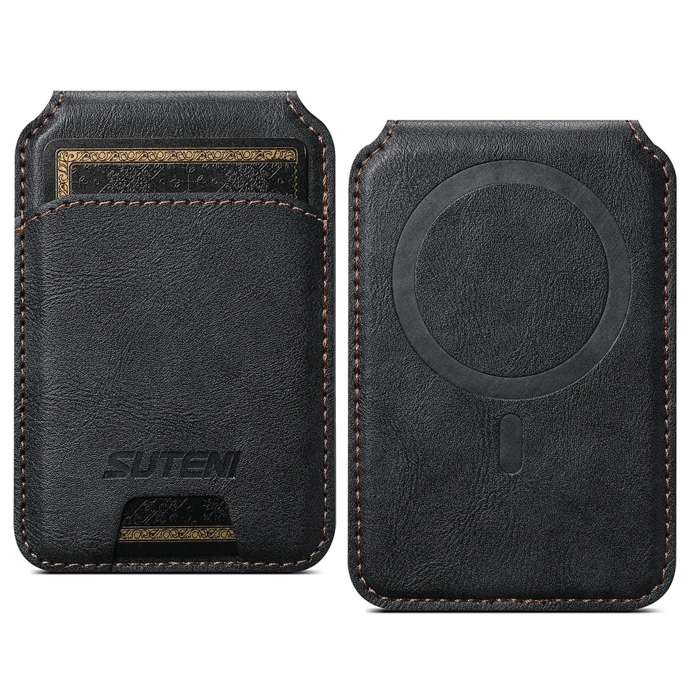 Leather Magnetic Wallet With Card Holder For iPhone 16 Pro Max 15 14 13 12 11