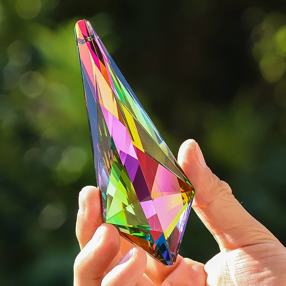 120mm Rainbow Crystal Laser Prism Aurora Sun Catcher