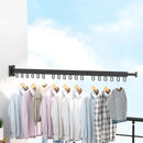 Wall-Mounted Foldable Aluminum Clothes Drying Rack.