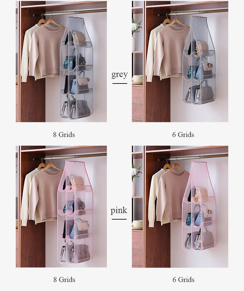 luluhut Wardrobe Hanging Organizer For Handbags