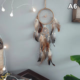 Hand-woven Dreamcatcher With Artificial Feathers And Crystals