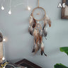 Hand-woven Dreamcatcher With Artificial Feathers And Crystals
