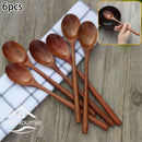 6 Piece  9 Inch Bamboo Mixing Spoons