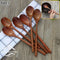 6 Piece  9 Inch Bamboo Mixing Spoons