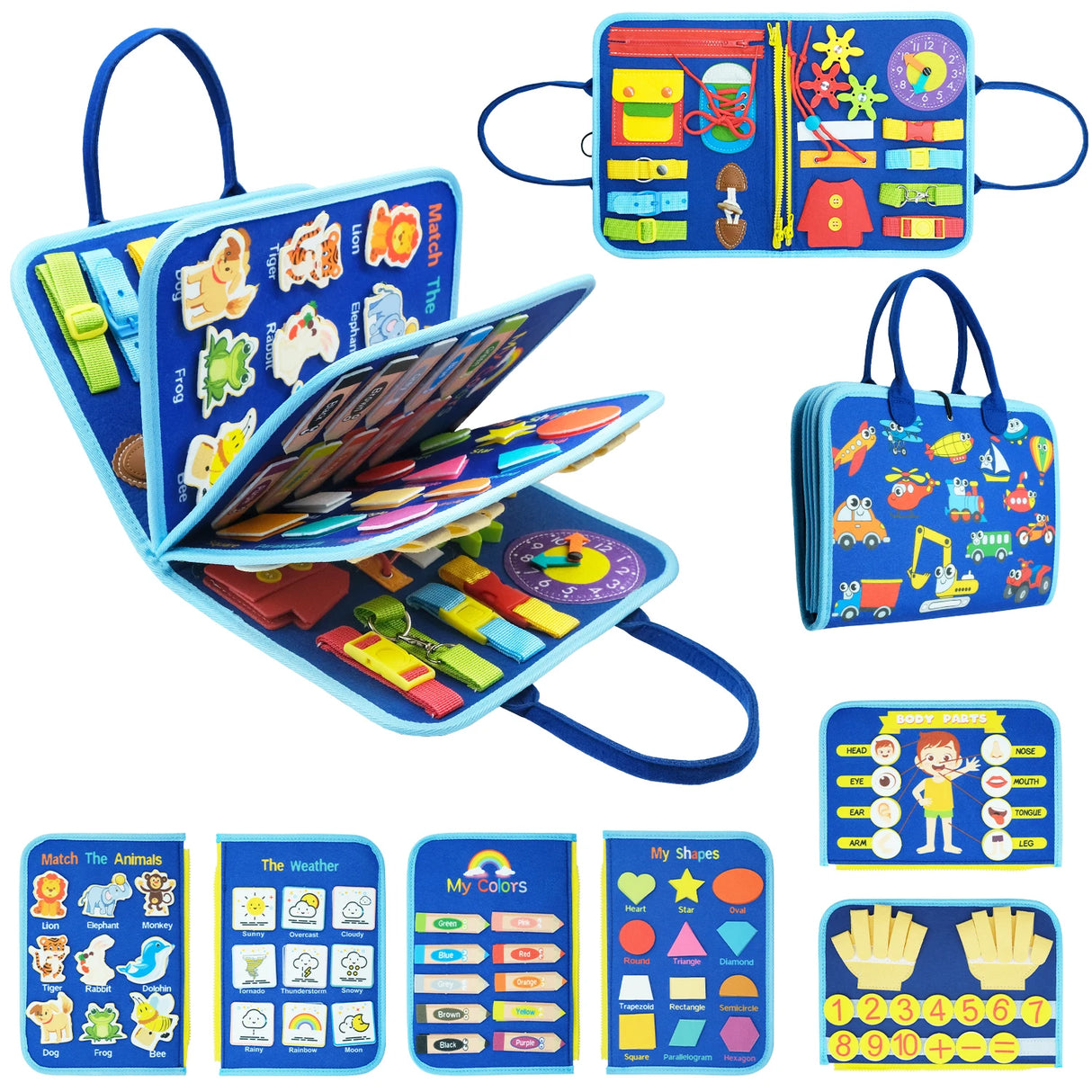 Montessori Toddler Busy Board For Educational Activity Motor Skills