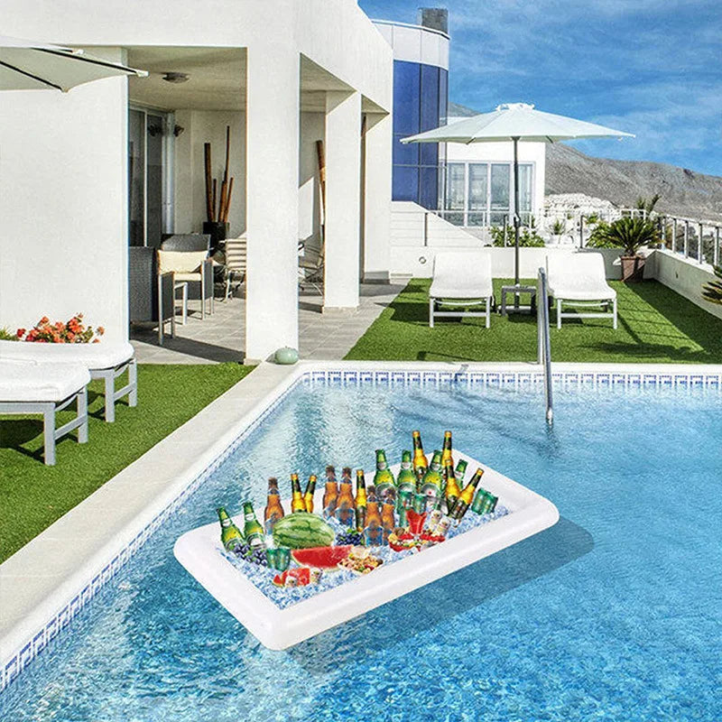 1p Inflatable Food Tray/Ice Bar For Swimming Pools