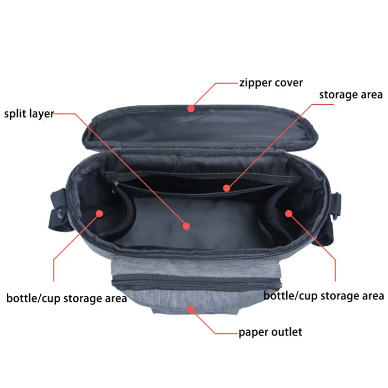 Waterproof Multifunctional Diaper Bag With Wet Wipes Outlet