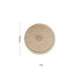 6pcs Round Woven Anti Slip Placemats Or Coasters