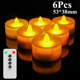 6/24Pcs Flameless LED Battery Powered Candles.