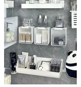 Wall Mounted Qtip Cotton Ball Floss Canisters With Lids