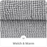 Kitinjoy Chenille Non-slip Washable Quick Drying Bath Mat