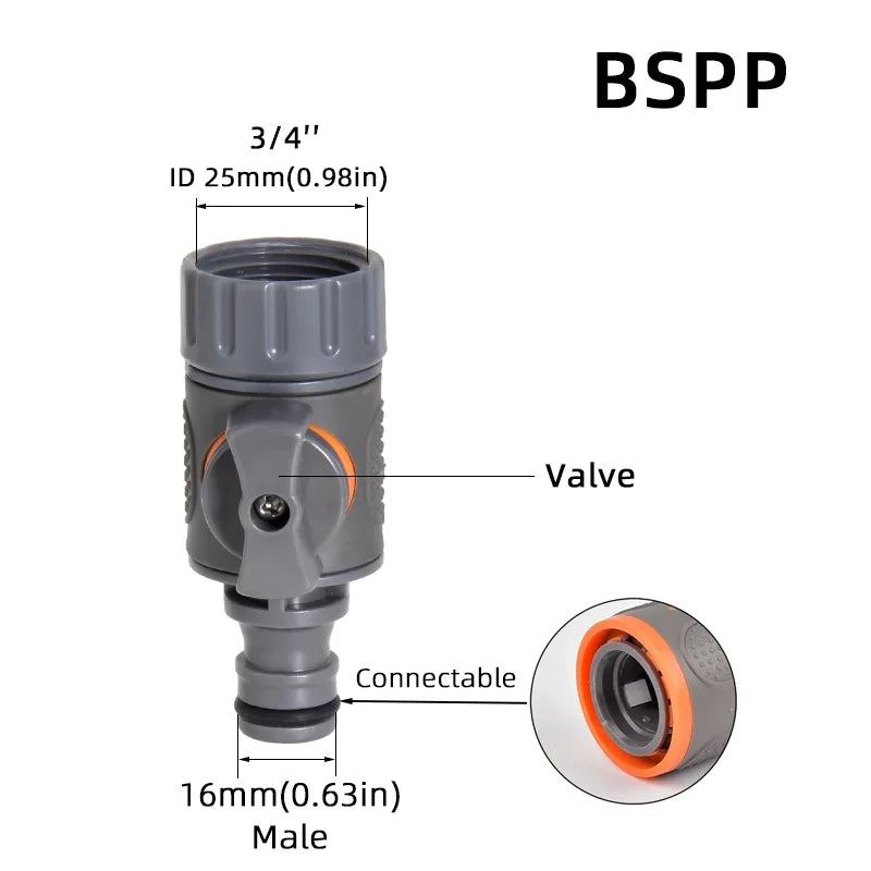 1-Pcs 1/2" 3/4" 1" Garden Hose Quick Connect Adapters