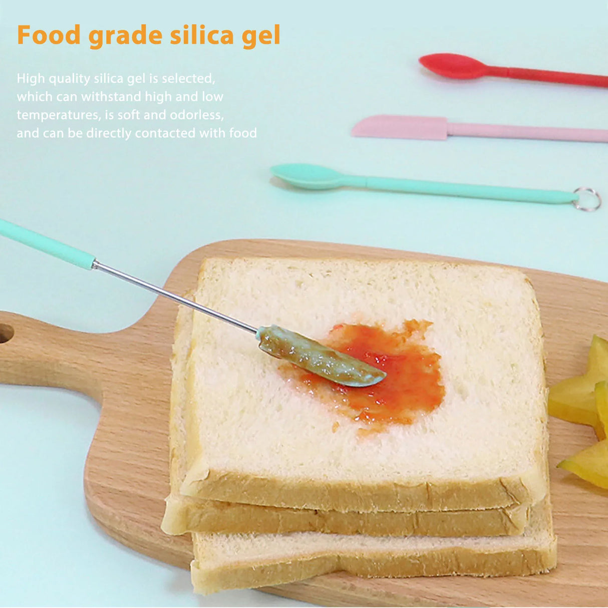 1pcs Mini Telescopic Silicone Spatula