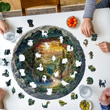 Flat Wooden Puzzles With 3D Visual Effect