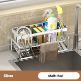 Plastic Multi-Functional Sink Organizer for Kitchen & Bathroom