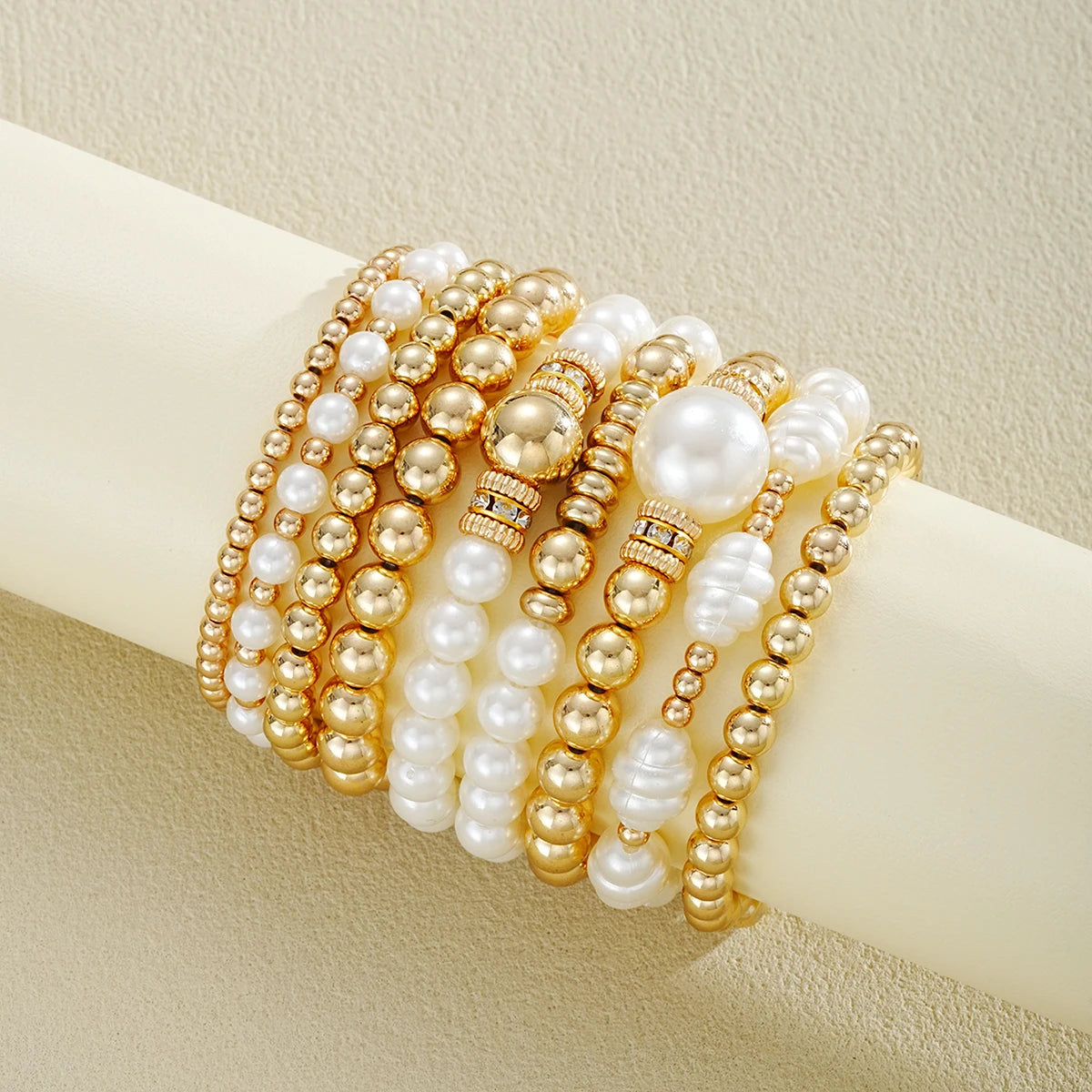 Bohemia Minimalist Faux Pearl Elastic Bracelet
