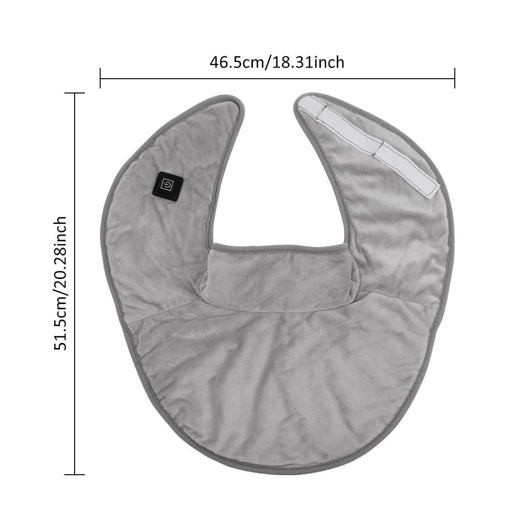 USB Heated Shoulder And Neck Padded Shawl With 3 Heat Settings