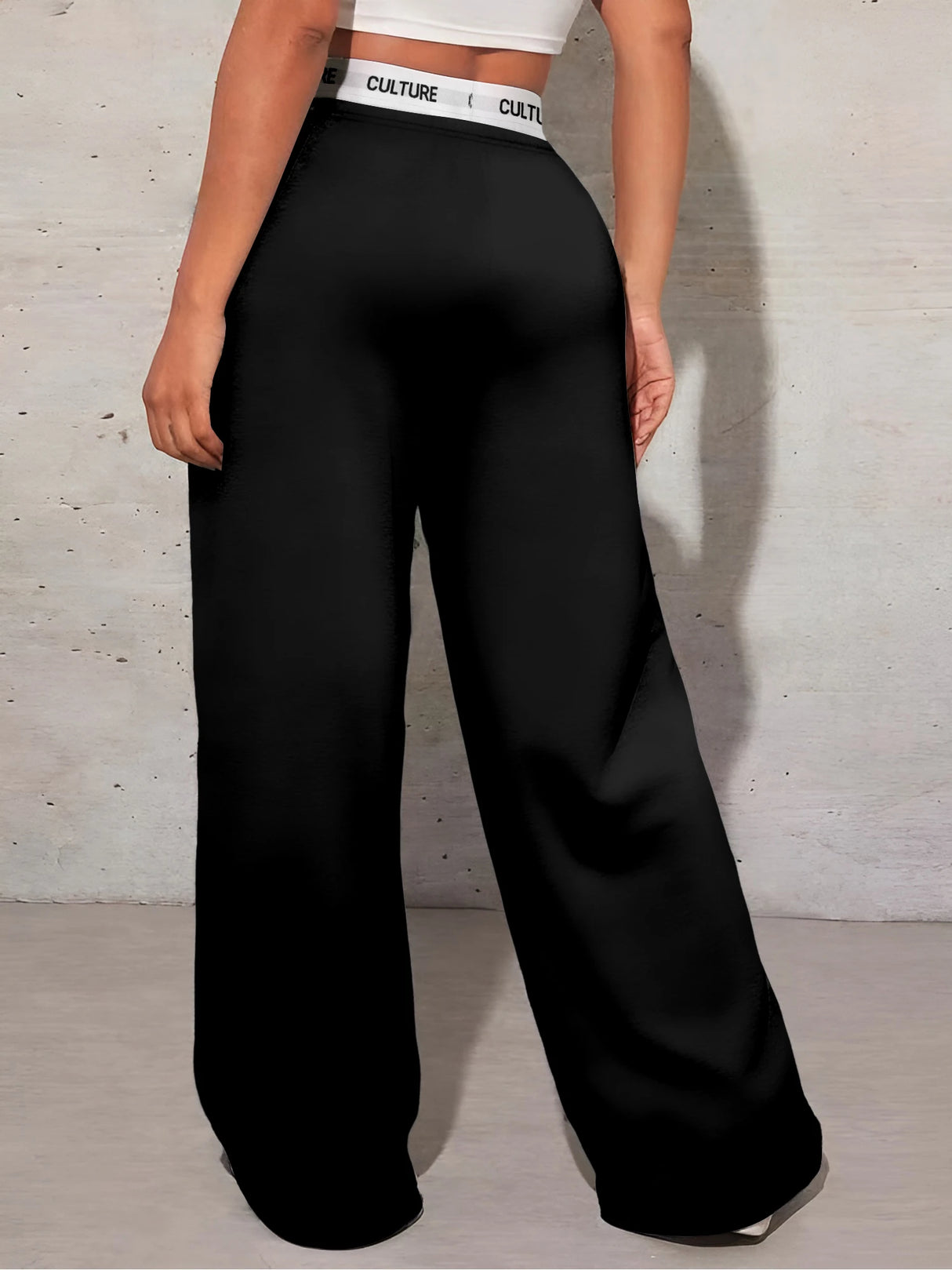 High Waisted Tummy Control Wide Leg Sweatpants
