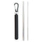 Reusable Stainless Steel Telescopic Straws With Cleaning Brush And Travel Case.