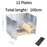 Foldable Aluminum Outdoor Cooking Wind Screen with Storage Bag for Camping