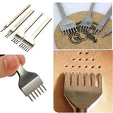 White Steel 3/4/5/6mm 1/2/4/6 Chisel Set For Leather Lacing Crafts