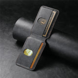 Leather Magnetic Wallet With Card Holder For iPhone 16 Pro Max 15 14 13 12 11